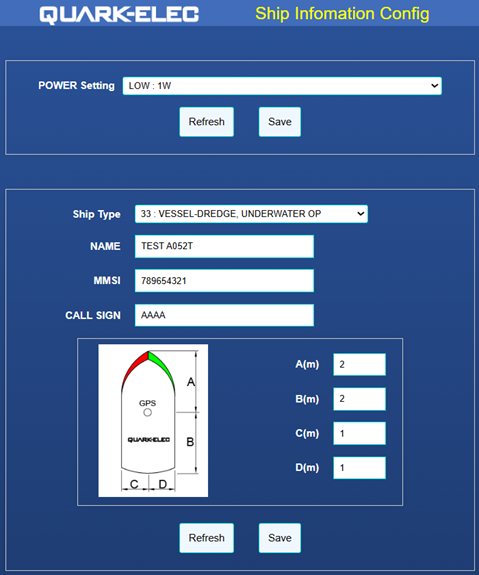 A052T configure Transponder via webpage
