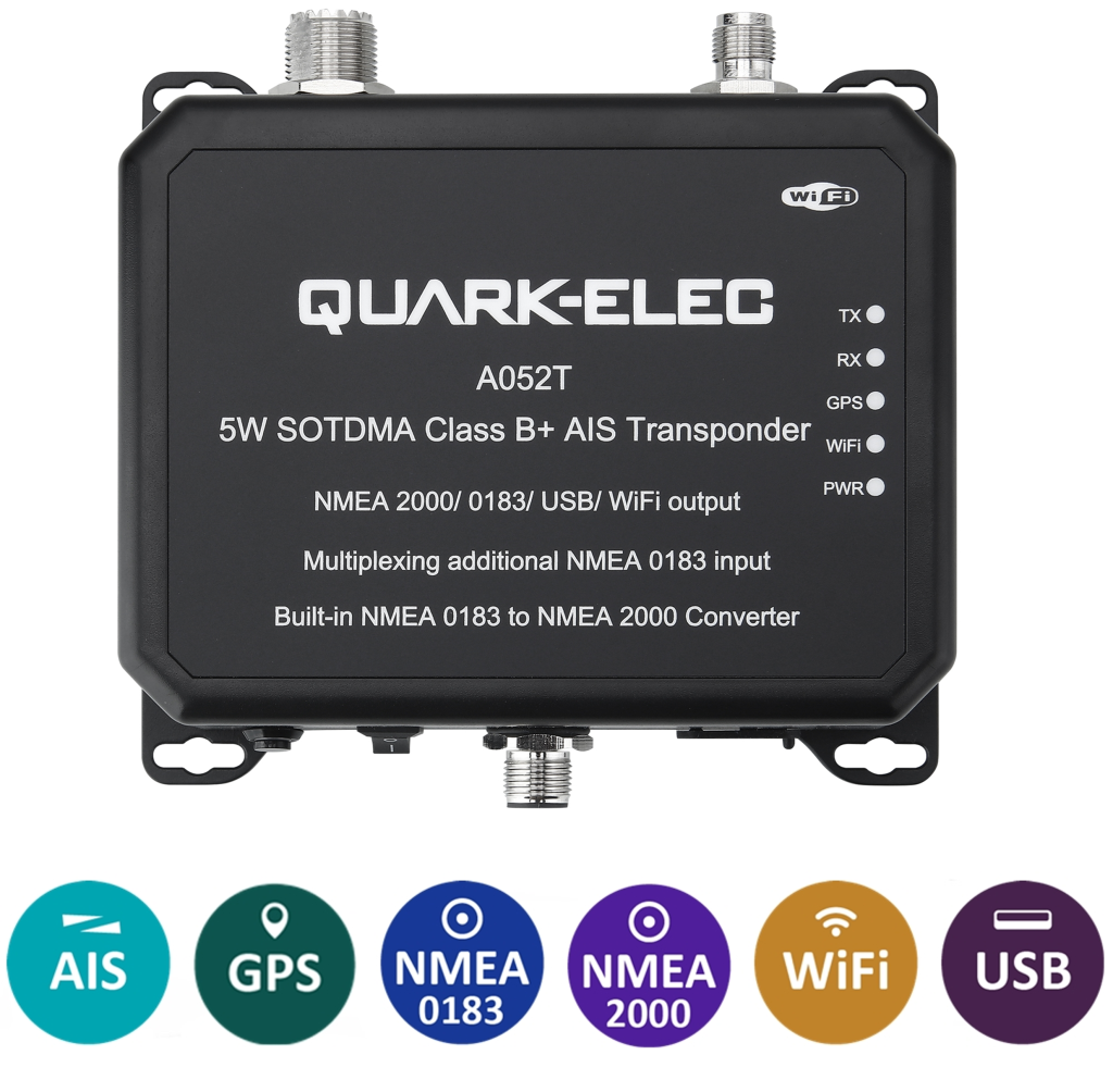 A052T AIS Class B/SOTDMA 5W Transponder with WiFi & NMEA 0183/2000